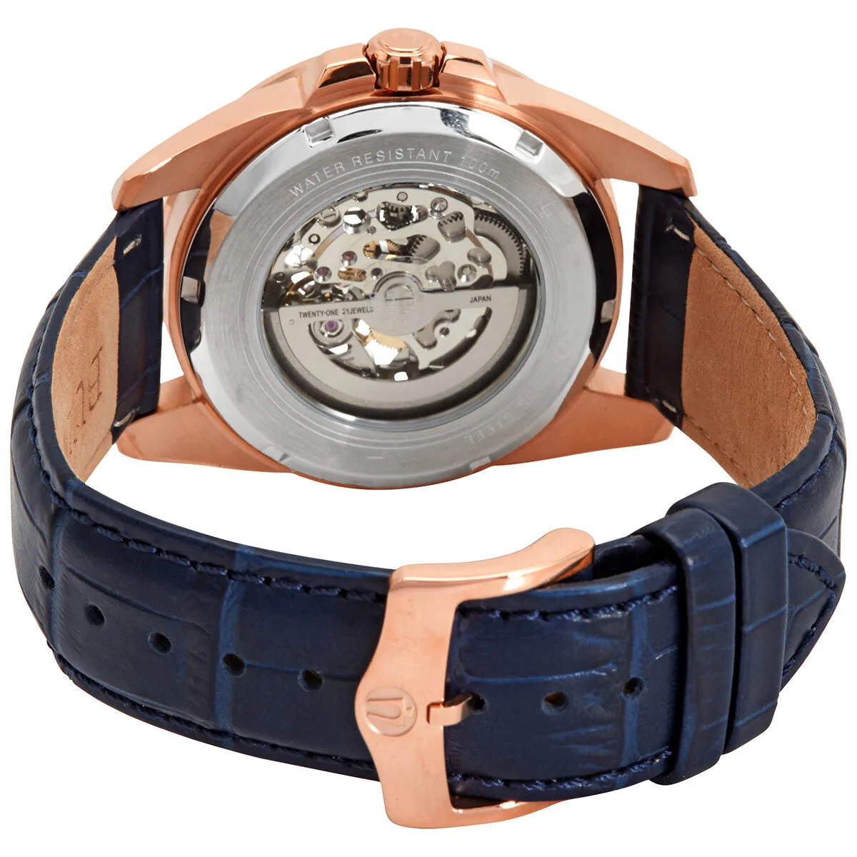 Bulova Sutton Automatic Silver Skeleton Dial Men's Watch 97A161