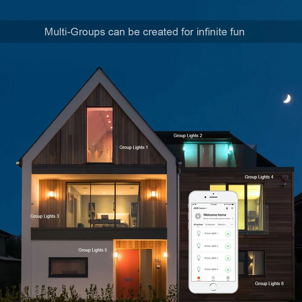 EU/US Standard Tuya/Smart Life 10W 6500K WiFI Bulb Light  for Google Home Amazon Alexa Voice Control