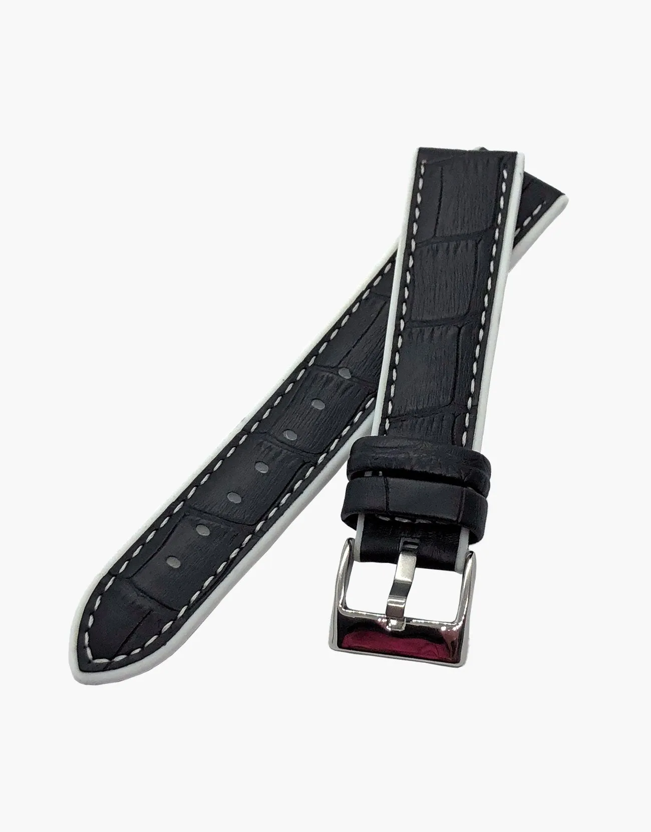 Hybrid Calf Leather watch Straps and High Silicone