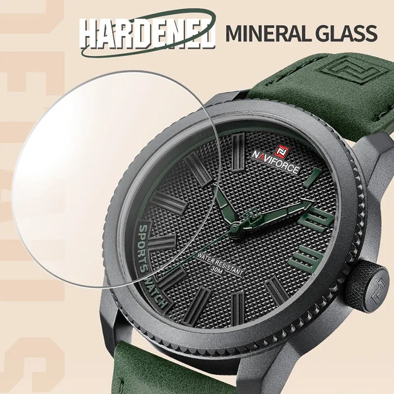 Tough Tactical Men's Leather Watch